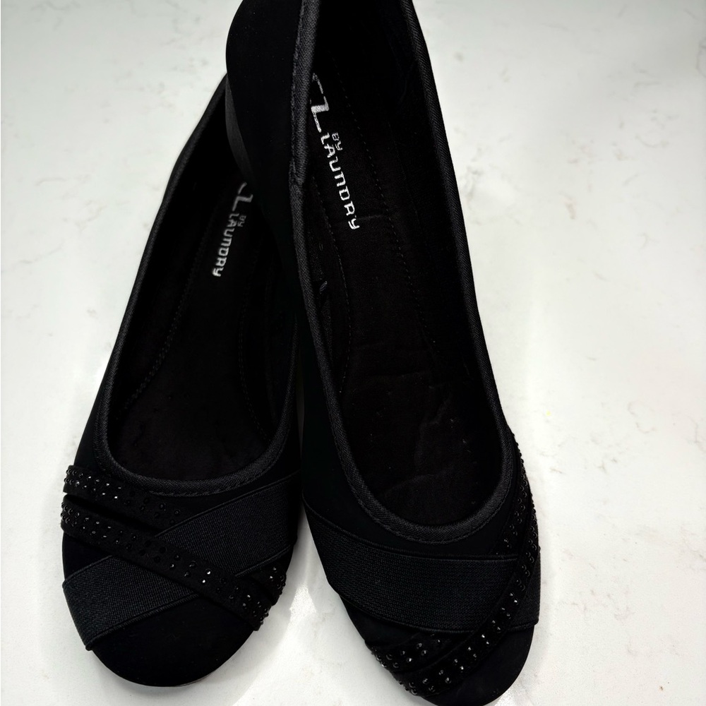 Chinese Laundry Black Suede Flats